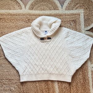 Janie & Jack Cream Cowl Neck Sweater
